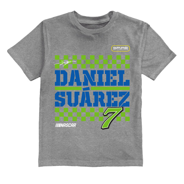 Daniel Suarez  NASCAR Grid Car Cotton T-Shirt - Grey