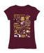 Detroit City FC Girl´s Fitted Cotton T-shirt Maroon