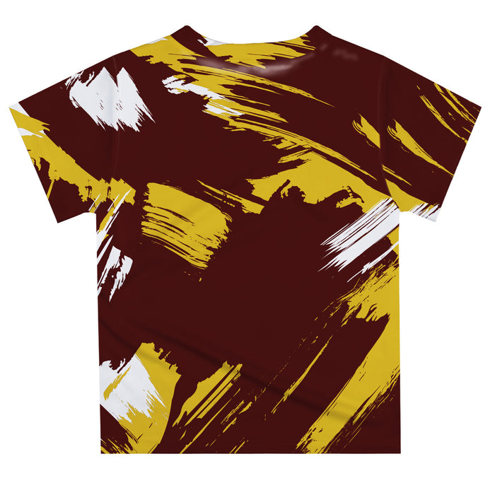 Detroit City FC Paint Brush Boys Game Day Maroon Short Sleeve Tee - Vive La Fête - Online Apparel Store