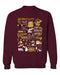 Detroit City FC Cotton Crewneck Pullover Sweatshirt Maroon Womens