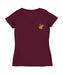 Detroit City FC Women's V-neck Fitted Maroon Cotton T-Shirt