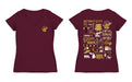 Detroit City FC Women's V-neck Fitted Maroon Cotton T-Shirt - Vive La Fête - Online Apparel Store