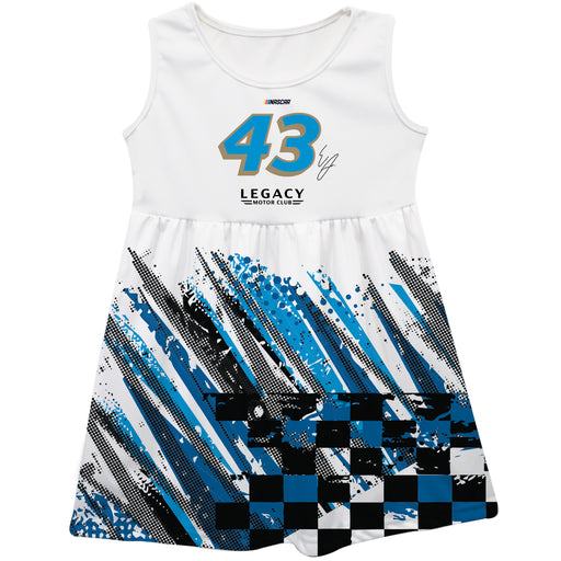 Erik Jones Vive La Fete NASCAR Abstract Check Halftones Tank Dress White