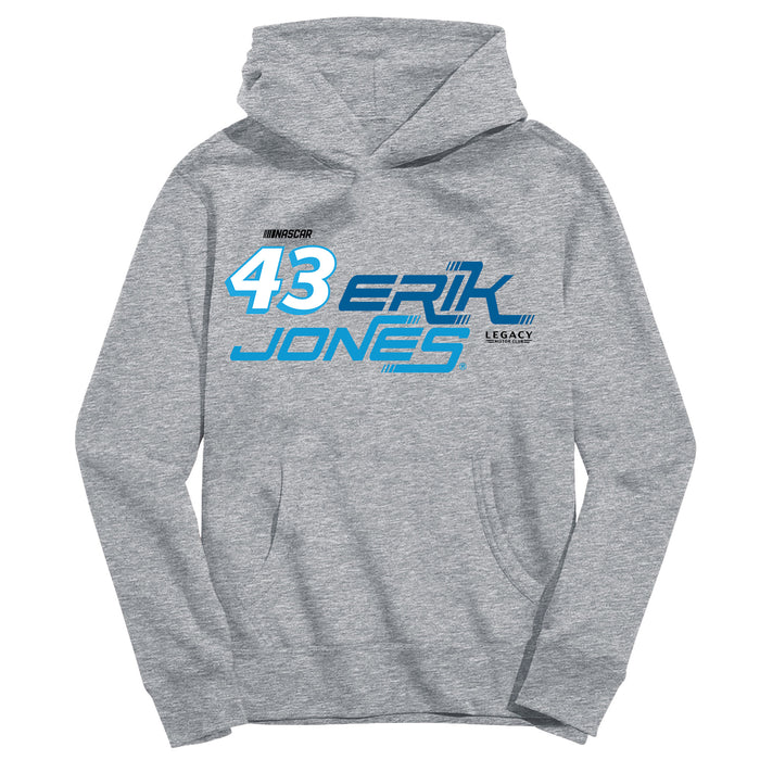 Erik Jones Vive La Fete NASCAR Pullover Cotton Hoodie Grey
