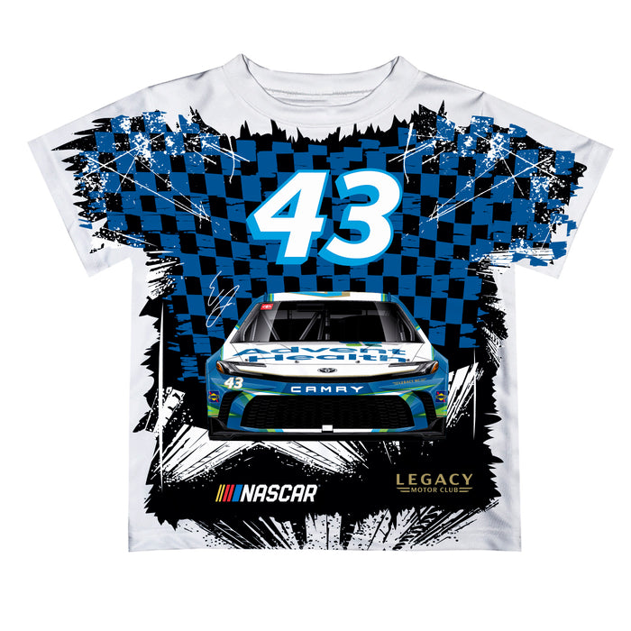 Erik Jones Vive La Fete NASCAR Checkered Racing Car T-Shirt Blue