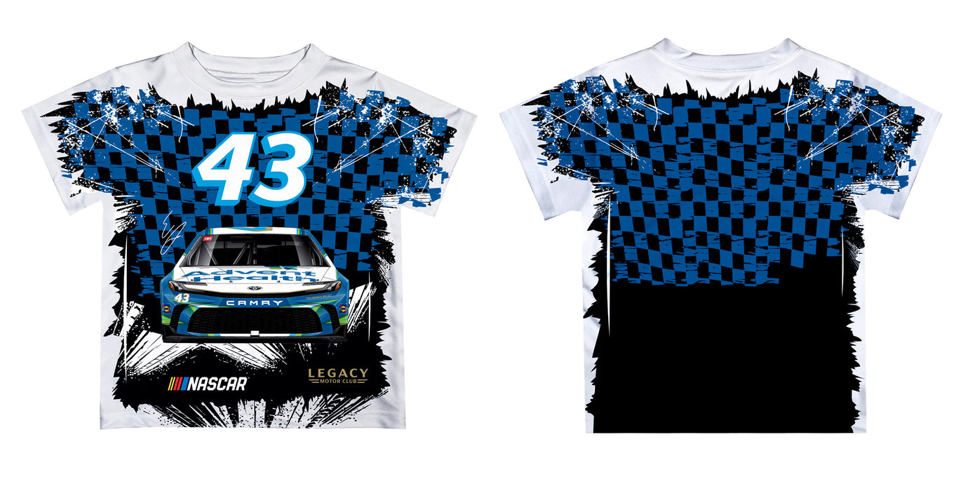 Erik Jones Vive La Fete NASCAR Checkered Racing Car T-Shirt Blue