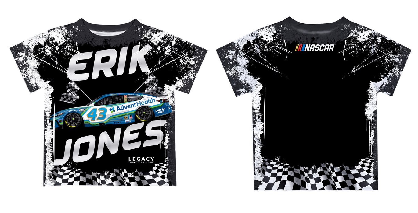 Erik Jones Vive La Fete NASCAR Abstract Kids T-Shirt Black