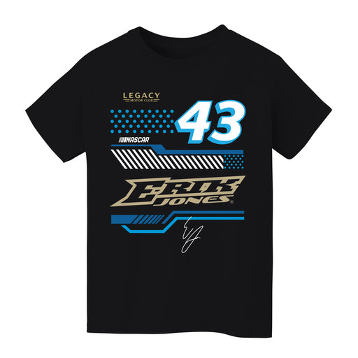 Erik Jones Vive La Fete NASCAR Geometric Classic Front Cotton T-Shirt Black