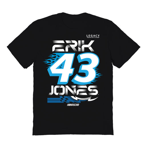 Erik Jones Vive La Fete NASCAR Fire number Cotton T-Shirt Black