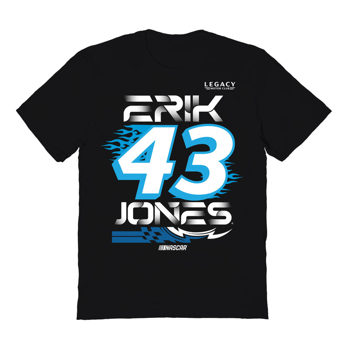 Erik Jones Vive La Fete NASCAR Fire number Cotton T-Shirt Black