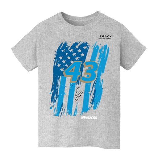 Erik Jones Vive La Fete NASCAR American Flag Cotton T-Shirt Grey