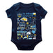 El Paso Locomotive Cotton Short Sleeve Bodysuit Navy Impressions Artwork