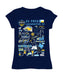 El Paso Locomotive Girl´s Fitted Cotton T-shirt Navy