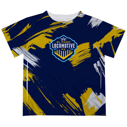 El Paso Locomotive Paint Brush Boys Game Day Navy Short Sleeve Tee