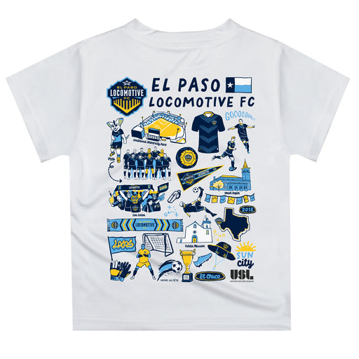 El Paso Locomotive Impressions Artwork Boys White Short Sleeve Tee - Vive La Fête - Online Apparel Store