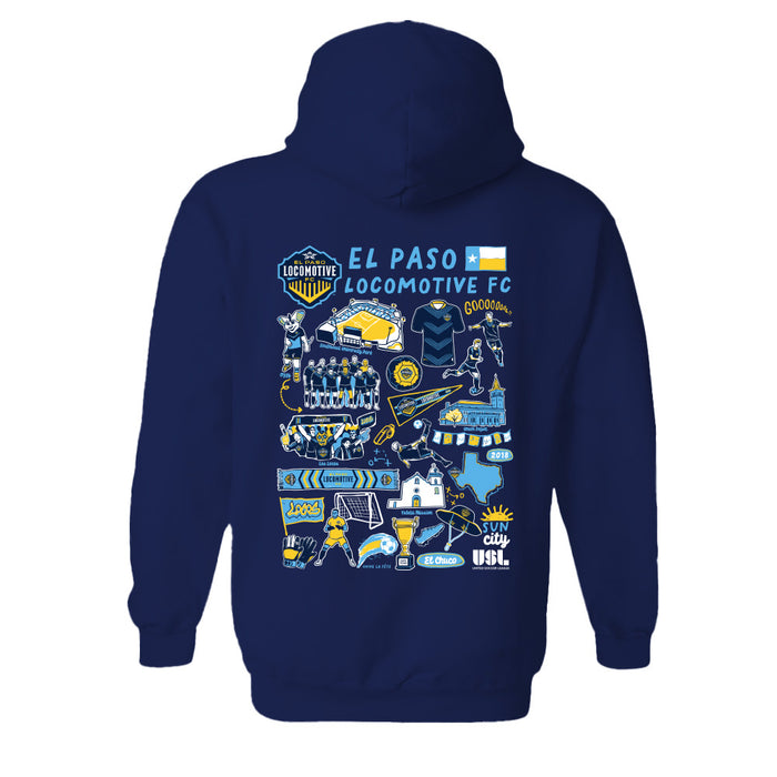 El Paso Locomotive Cotton Crewneck Pullover Sweatshirt Navy Womens - Vive La Fête - Online Apparel Store