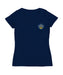 El Paso Locomotive Women's V-neck Fitted Navy Cotton T-Shirt