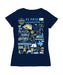El Paso Locomotive Women's V-neck Fitted Navy Cotton T-Shirt - Vive La Fête - Online Apparel Store