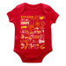 Spain National Team Cotton Short Sleeve Bodysuit Red Impressions Artwork
