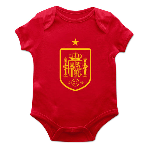 Spain National Team Cotton Short Sleeve Bodysuit Red