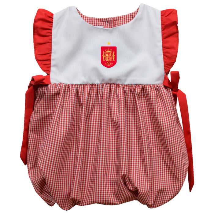 Spain National Team Vive La Fete Gingham Bubble Dress - Red