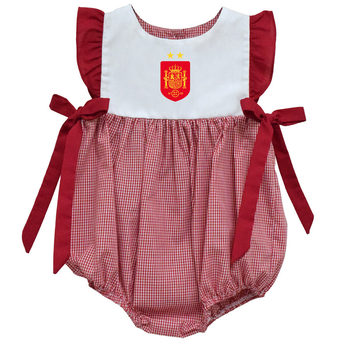 Spain National Team Vive La Fete Gingham Bubble Dress - Red