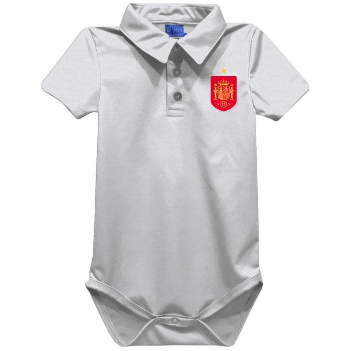 Spain National Team Vive La Fete Solid Polo Bodysuit - White