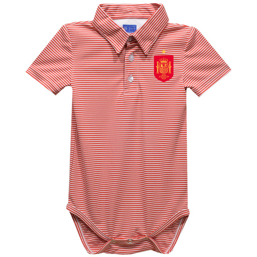 Spain National Team Vive La Fete Polo Pencil Stripe Bodysuit - Red