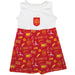 Spain National Team Repeat Print Impressions Red Sleeveless Tank Dress