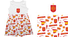 Spain National Team Repeat Print Impressions Sleeveless Tank Dress - Vive La Fête - Online Apparel Store