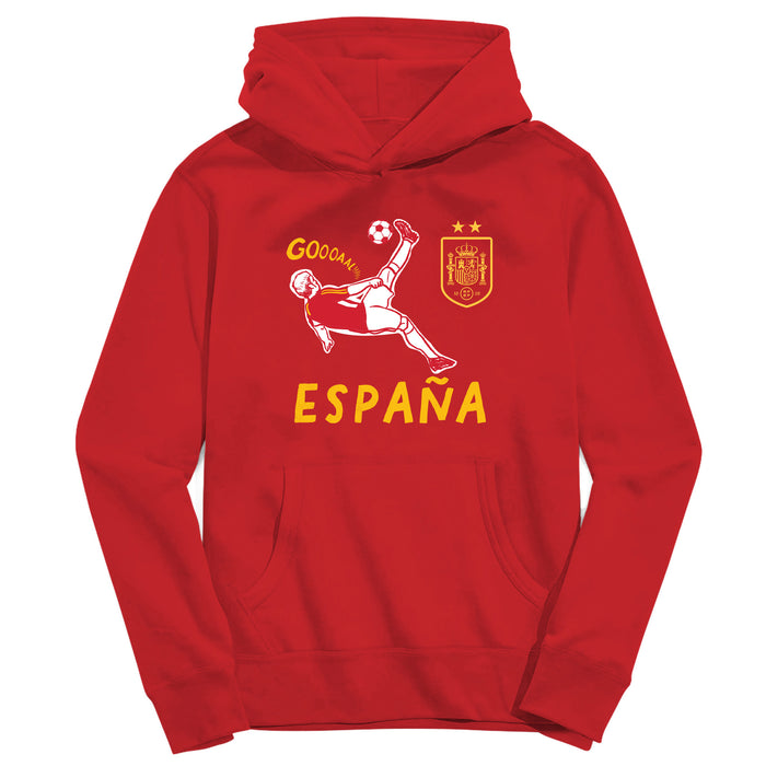 Spain National Team Youth Red Pullover Cotton Hoodie