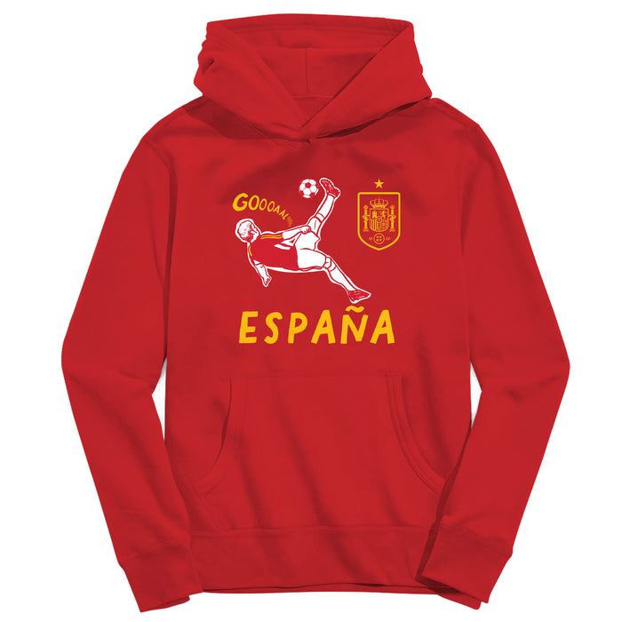 Spain National Team Youth Red Pullover Cotton Hoodie
