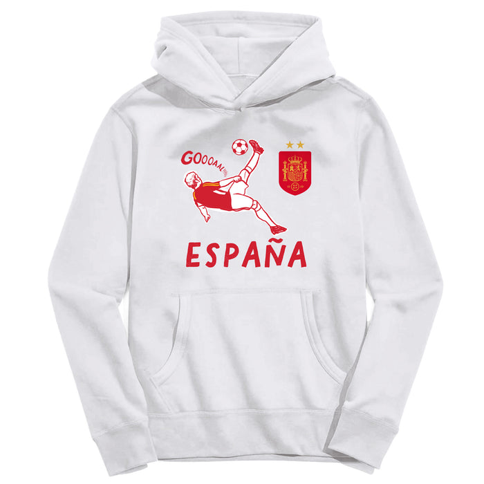 Spain National Team Youth White Pullover Cotton Hoodie