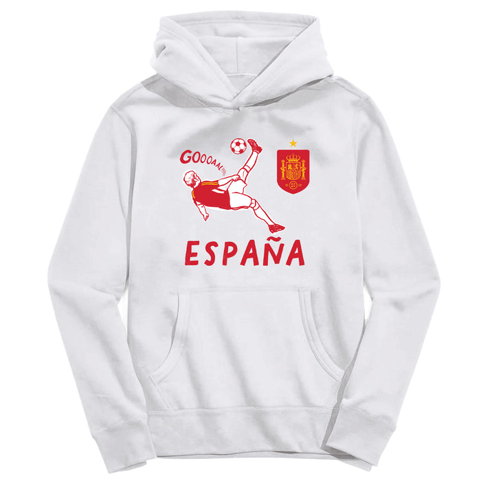 Spain National Team Youth White Pullover Cotton Hoodie