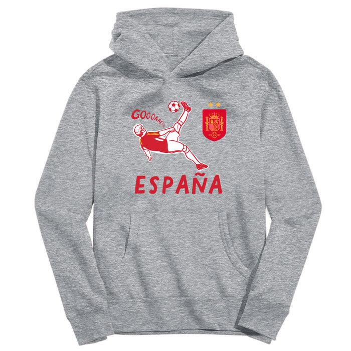 Spain National Team Youth Grey Pullover Cotton Hoodie
