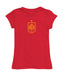 Spain National Team Girl´s Fitted Cotton T-shirt Red