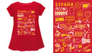 Spain National Team Impressions Artwork Red Youth Cotton Top - Vive La Fête - Online Apparel Store