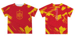 Spain National Team Paint Brush Boys Game Day Red Short Sleeve Tee - Vive La Fête - Online Apparel Store