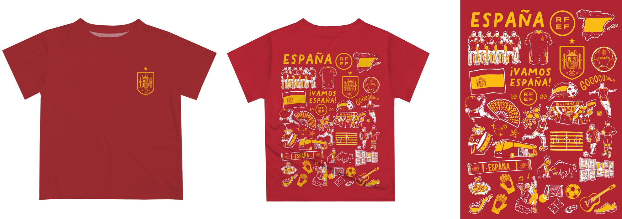 Spain National Team Boys Game Day Short Sleeve Tee - Vive La Fête - Online Apparel Store