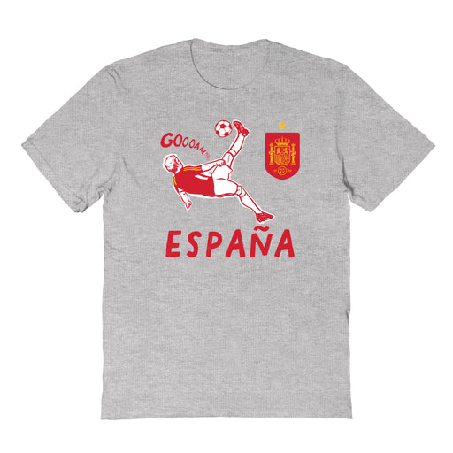Spain National Team Impressions Artwork Grey Youth Cotton T-Shirt
