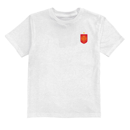 Spain National Team Impressions Artwork White Youth Cotton T-Shirt