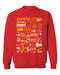 Spain National Team Womens Red Cotton Crewneck Pullover Sweatshirt