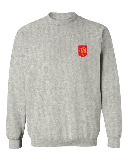 Spain National Team Womens Grey Cotton Crewneck Pullover Sweatshirt