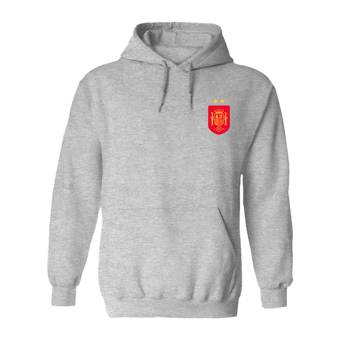 Spain National Team Womens Grey Cotton Pullover Hoodie