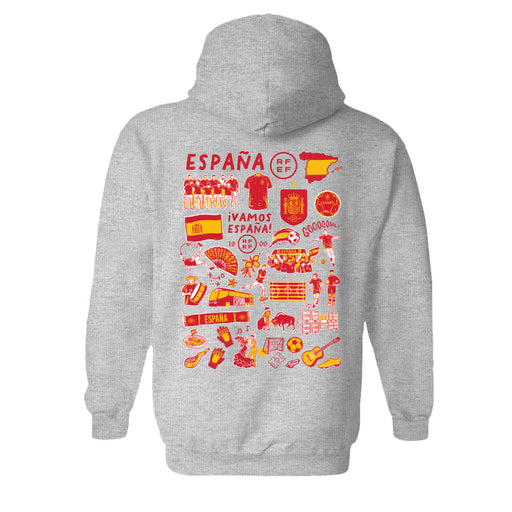 Spain National Team Womens Grey Cotton Crewneck Pullover Sweatshirt - Vive La Fête - Online Apparel Store