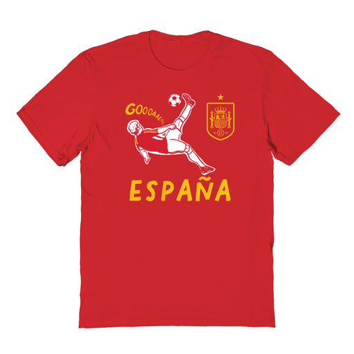 Spain National Team Womens Red Cotton Tshirt