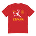 Spain National Team Womens Red Cotton Tshirt