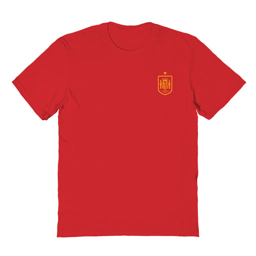 Spain National Team Womens Red Cotton Tshirt