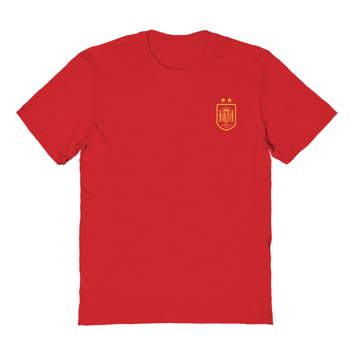 Spain National Team Womens Red Cotton Tshirt