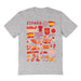 Spain National Team Front Impressions Artwork Women Grey Cotton T-Shirt
